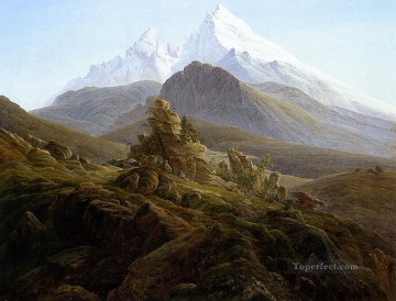  Mountain Canvas - The Watzmann Romantic landscape Caspar David Friedrich Mountain